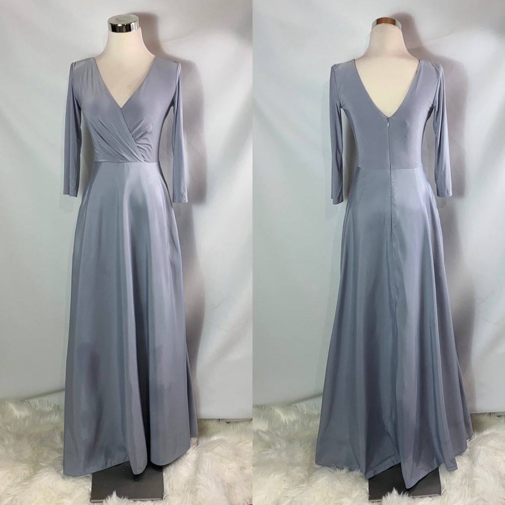 Alfred Sung Evening Gown In Quarry (Grey)